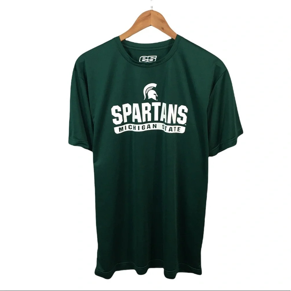 TS669 Mens E5 MICHIGAN State Spartans College Performance T Shirt XL